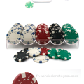 Ensembles de jetons de poker de boîtier en aluminium de puces de dés 11.5G